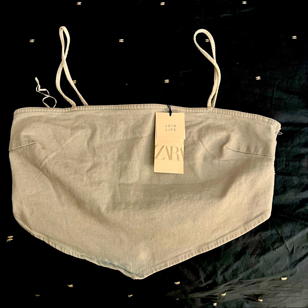 Zara Denim Crop Top